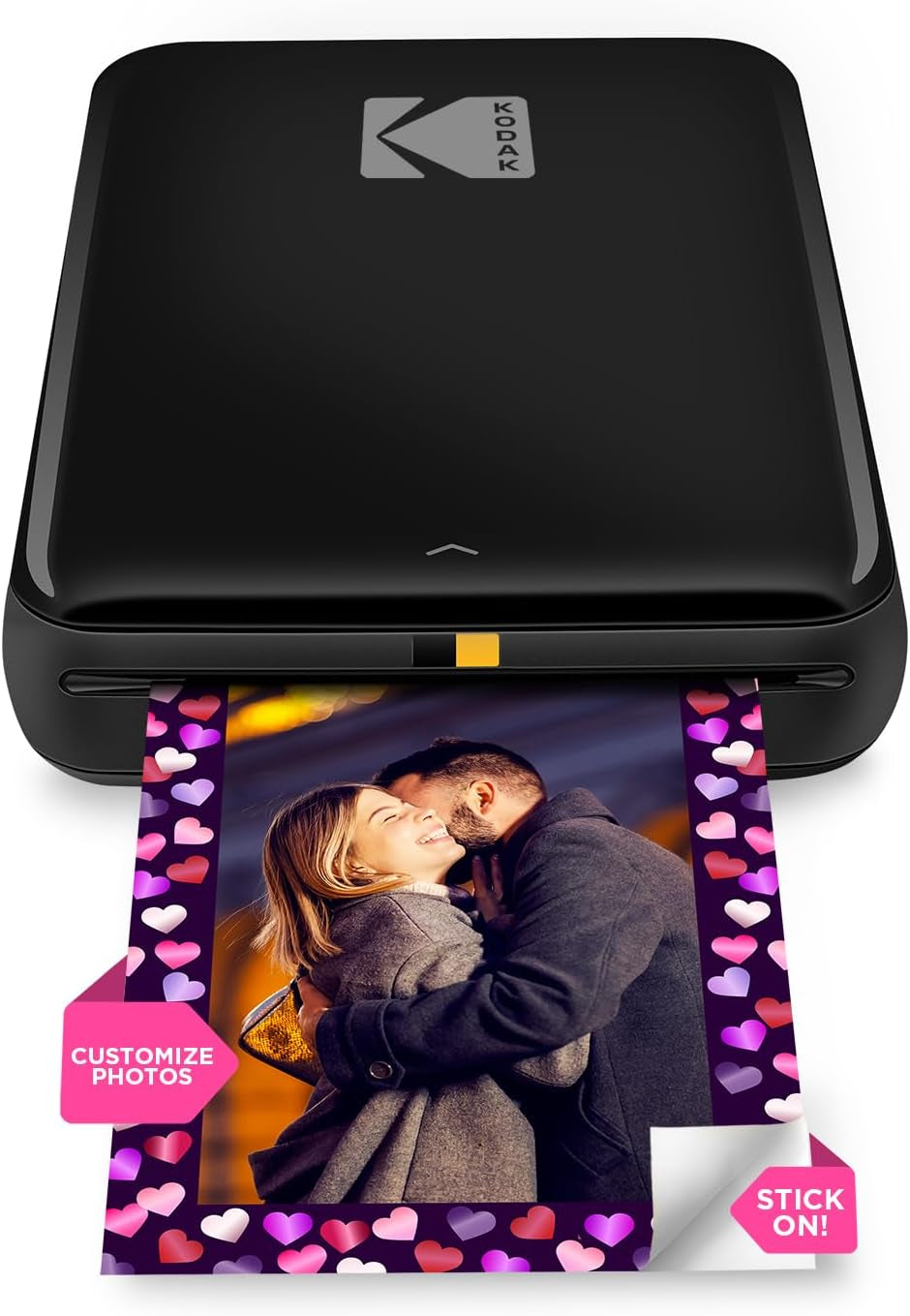 Step Instant Smartphone Photo Printer - Portable Mini Color Wireless Mobile Printer - Zink 2X3” Sticky-Back Photos - Bluetooth Compatible with Ios & Android Devices - Fun Editing App - Black