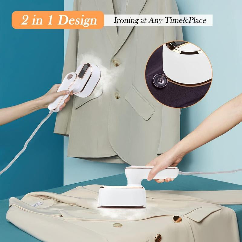 Mini Steam Iron for Clothes, Travel Steamer for Clothes Portable Steamer Travel Iron. (White)