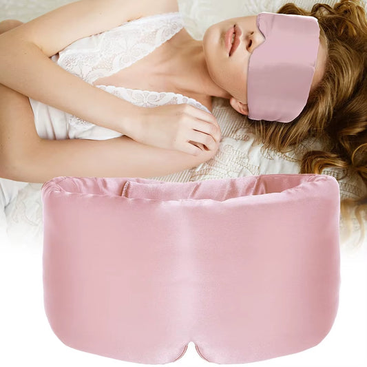 100% Mulberry Silk Sleep Mask Eye Mask with Adjustable Headband Eyepatch Blocking Light Eyemask for Travel & Nap Sleep Mask